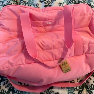 PINK Victoria's Secret Pink Travel Bag Quilted Design